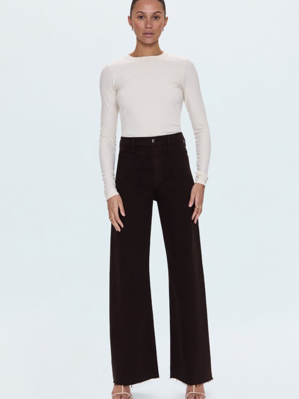 Pistola Denim Penny High Rise Wide Leg Jean - Mocha